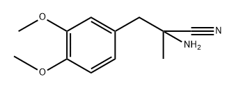 (±)-2-AMINO-3-(3,4-DIMETHOXYPHENYL)-2-METHYLPROPIONONITRILE,2543-46-6,结构式