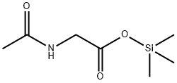 N-Acetylglycine trimethylsilyl ester Struktur