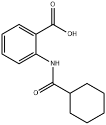 2-[(シクロヘキシルカルボニル)アミノ]安息香酸 化学構造式