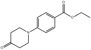 Benzoic acid, 4-(4-oxo-1-piperidinyl)-, ethyl ester Struktur