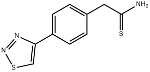 2-[4-(1,2,3-THIADIAZOL-4-YL)PHENYL]ETHANETHIOAMIDE 化学構造式