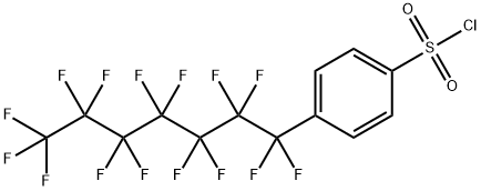 4-(ペンタデカフルオロヘプチル)ベンゼンスルホン酸クロリド 化学構造式