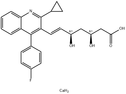 (3S,5R,6E)-7-[2-Cyclopropyl-4-(4-fluorophenyl)-3-quinolinyl]-3,5-dihydroxy-6-heptenoic Acid CalciuM Salt Struktur