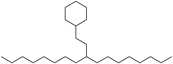 9-(2-シクロヘキシルエチル)ヘプタデカン 化学構造式