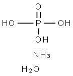 りん酸アンモニウム三水和物 化学構造式