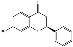 (-)-7-hydroxyflavanone 结构式