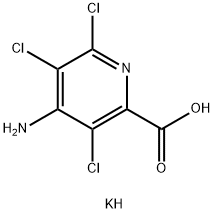 4-アミノ-3,5,6-トリクロロ-2-ピリジンカルボン酸カリウム 化学構造式