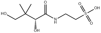 2-[((2R)-2,4-ジヒドロキシ-3,3-ジメチル-1-オキソブチル)アミノ]-1-エタンスルホン酸 化学構造式