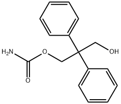 カルバミド酸3-ヒドロキシ-2,2-ジフェニルプロピル 化学構造式