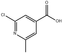 2-氯-6-甲基吡啶-4-羧酸, 25462-85-5, 结构式