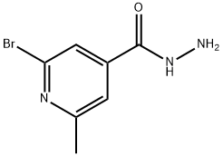 4-Pyridinecarboxylicacid,2-bromo-6-methyl-,hydrazide(9CI) Structure