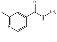 4-Pyridinecarboxylicacid,2-iodo-6-methyl-,hydrazide(9CI) Structure