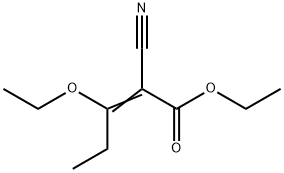 ETHYL 2-CYANO-3-ETHOXY-2-PENTENOATE Structure