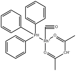 Rhodium (triphenylphosphine)carbonylacetylacetonate Struktur