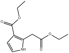 ETHYL 2-((ETHOXYCARBONYL)-METHYL)-1H-PYRROLE-3-CARBOXYLATE Structure