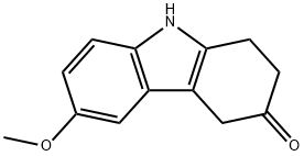 6-Methoxy-4,9-dihydro-1H-carbazol-3(2H)-one Struktur