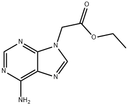 2-(6-アミノ-9H-プリン-9-イル)酢酸エチル 化学構造式