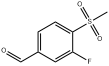 2-Fluoro-4-formyl-1-(methylsulphonyl)benzene Struktur