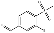 3-ブロモ-4-(メチルスルホニル)ベンズアルデヒド 化学構造式