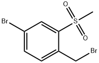 4-ブロモ-1-(ブロモメチル)-2-(メチルスルホニル)ベンゼン 化学構造式