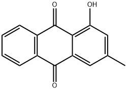 1-Hydroxy-3-methylanthracene-9,10-dione Structure
