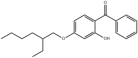 4-(2-エチルヘキシルオキシ)-2-ヒドロキシベンゾフェノン 化学構造式