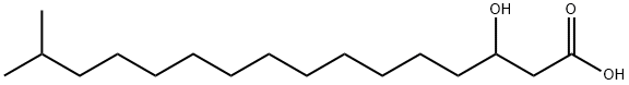 3-hydroxy-15-methylhexadecanoate 结构式