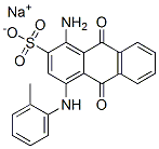 sodium 1-amino-9,10-dihydro-9,10-dioxo-4-o-toluidinoanthracene-2-sulphonate Struktur