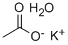 Potassium acetate hydrate 化学構造式