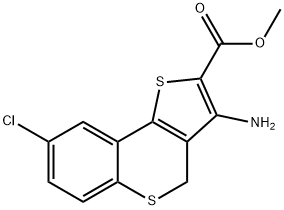 METHYL 3-AMINO-8-CHLORO-4H-BENZO[B]THIENO[2,3-D]THIINE-2-CARBOXYLATE 结构式