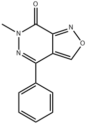 6-メチル-4-フェニルイソオキサゾロ[3,4-d]ピリダジン-7(6H)-オン 化学構造式