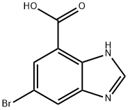 6-ブロモ-1H-ベンゾイミダゾール-4-カルボン酸 化学構造式