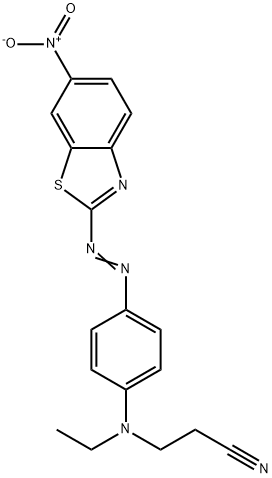 3-[ethyl[4-[(6-nitrobenzothiazol-2-yl)azo]phenyl]amino]propiononitrile Struktur