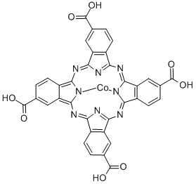 (テトラカルボキシフタロシアニナト)コバルト(II) 化学構造式