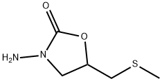 3-アミノ-5-[(メチルチオ)メチル]オキサゾリジン-2-オン 化学構造式