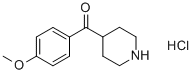 (4-甲氧基苯基)(4-哌啶)甲酮盐酸盐, 25519-82-8, 结构式