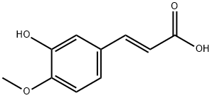 (E)-3'-hydroxy-4'-methoxycinnamic acid  Struktur