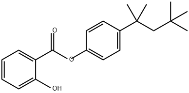 4-(1,1,3,3-tetramethylbutyl)phenyl salicylate  Struktur