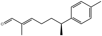 [2E,6R,(-)]-2-メチル-6-p-トリル-2-ヘプテナール 化学構造式