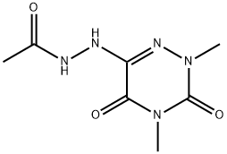 Acetic acid, 2-(2,3,4,5-tetrahydro-2,4-dimethyl-3,5-dioxo-1,2,4-triazin-6-yl)hydrazide (9CI) Structure
