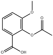 2-乙酰氧基-3-甲氧基苯甲酸, 2554-82-7, 结构式