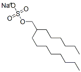 2-己基-1-癸醇硫酸氢酯,25542-86-3,结构式