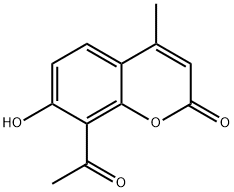 8-ACETYL-7-HYDROXY-4-METHYLCOUMARIN Struktur