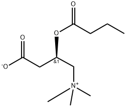 3-butanoyloxy-4-trimethylammonio-butanoate Struktur