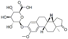 (2S,3S,4S,5R,6S)-3,4,5-trihydroxy-6-[[(8S,9S,13S,14S)-2-methoxy-13-methyl-17-oxo-7,8,9,11,12,14,15,16-octahydro-6H-cyclopenta[a]phenanthren-3-yl]oxy]oxane-2-carboxylic acid Struktur