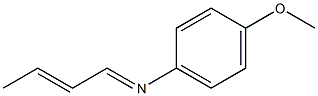 Benzenamine, N-(2E)-2-butenylidene-4-methoxy-, [N(E)]- (9CI) Structure