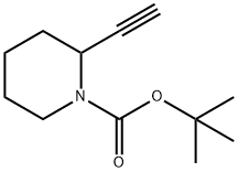 1-Piperidinecarboxylic acid, 2-ethynyl-, 1,1-dimethylethyl ester, 255864-58-5, 结构式