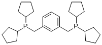 1,3-BIS(DICYCLOPENTYLPHOSPHINOMETHYL)BENZENE Struktur