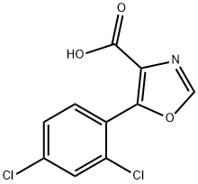 5-(2,4-二氯苯基)噁唑-4-羧酸 结构式