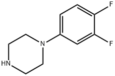 1-(3,4-ジフルオロフェニル)ピペラジン 化学構造式